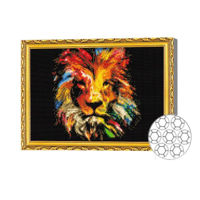 Картина по номерам Art Gallery GB82458 Mozaic cu diamante 30x40cm Leu fantastic