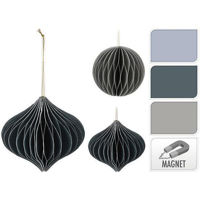 Новогодний декор Promstore 20978 Украшение подвесное бумажное с магнитом Шар, юла 7cm