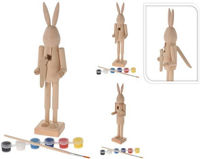 Set de creație Promstore 47759 Набор креативный Easter Кролик 18cm + краски, дерево