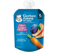 Пюре Gerber Яблоко, слива и морковь (6+ мес) 80 г