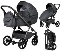 Детская коляска Tutis 2in1 UNO5+ Leather 2/1 Jet Black (1402166)