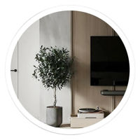 Зеркало для ванной Uniplast LM-209.6060-3 (rotunda cu janta) 60x60 cm IP44