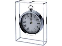 Часы настольные "Подвеска" 25X18X5cm, металл, серебряный