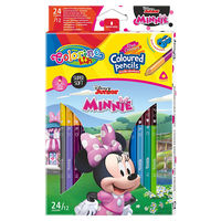 Creioane colorate cu două capete - Colorino Disney Minnie Mouse