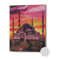 Картина по номерам Art Gallery XQB80449 Mozaic cu diamante Apusul inflacarat la Istanbul 30x40cm