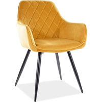 Стул Signal Linea velvet czarny stelaz/curry bluvel 68