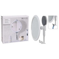 Зеркало для ванной Promstore 55642 Oglinda de perete pe ventuze Bathroom cu carlig D17cm, plastic