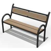 Комплектующий элемент для детской площадки Copfer РТР 047.001 Скамейка со спинкой 1,5 м (для установки на бетон)