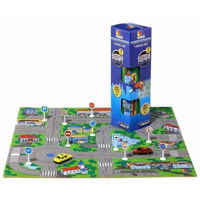 Игровой комплекс для детей Molto Коврик игровой 62X62 12 дорожный знаков + 2 машинки 13663