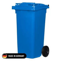 Урна для мусора Hydro S Tomberon plastic cu roti cauciuc, standart, 120 L, albastru 8001229