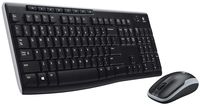 Wireless Keyboard & Mouse Logitech MK270, Multimedia, Spill-resistant, 2xAAA/1xAA, Black