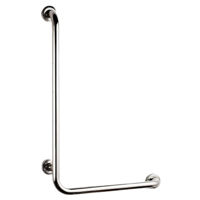 Аксессуар для ванной Bisk 04785 Miner unghi L de baie p/u persoane cu dezabilitati PRO 550x550mm, 25mm, inox, crom