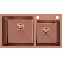 Мойка кухонная Sanelit 78x43 /18 Bronze+baterie+dozator R