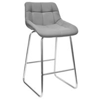 Барный стул Deco Nicole CFS Hoker LB Grey Eco-70+Chrome Legs