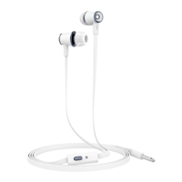 Ksix Earphones 3.5mm GO&PLAY Small 2 with Mic, White