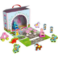 Игрушка Tooky Toy R25 /16 (48135) Коробка с деревянными фигурками Принцессы  TY202