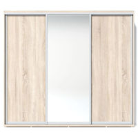 Шкаф Fabrik Home Купе 2400 (1 зеркало+2ДСП) дуб сонома