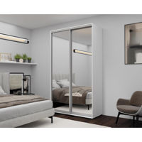 Dulap Nex Home Dulap cu uși glisante, 140x60x240cm, Oglinda, Alb