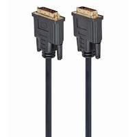 Cable DVI M to DVI M,  1.8m, Cablexpert DVI-D Dual link with ferrite, CC-DVI2-BK-6