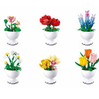 Set de construcție Sluban B1077 Set de construcție Floare în ghiveci, 6 modele