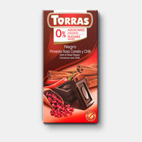 Шоколад темный c чили и корицей без сахара без глютена Torras 75г