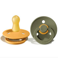 Пустышки латексные BIBS Colour (6-18 мес) Olive & Honey Bee
