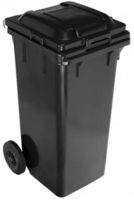 Урна для мусора Hydro S Tomberon cu roti si capac 120 L Negru 8001197