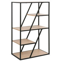 Офисный стеллаж Deco Agis 65x40x110H Oak/Black