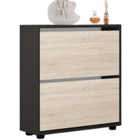 Raft pentru încălțăminte Mobildor-Lux Leo 70x27x86H cm Anthracite/Sonoma