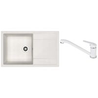 Мойка кухонная со смесителем Dr.Gans Techno 860 + SanDonna F 1066 alb