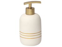 Dozator pentru săpun Golden Stripes 400ml, alb, din ceramică