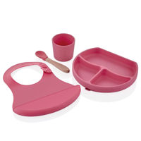 Set de masa din silicon BabyJem Pink (4 piese)