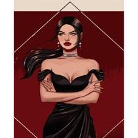 Картина по номерам Strateg R 9 /12 (GS700)(46343) Femeie in negru, 40x50 cm