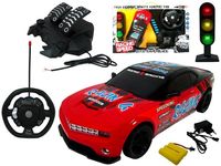 Набор машина Р/У с батареей, светофор, руль, педали