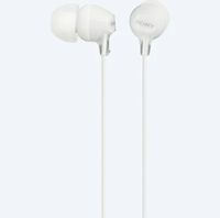 Earphones  SONY  MDR-EX15LP, 3pin 3.5mm jack L-shaped, Cable: 1.2m, White