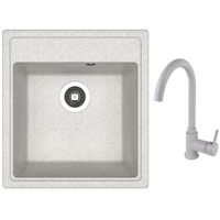 Мойка кухонная со смесителем Dr.Gans Nika 470 + SanDonna F 7073 gri