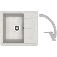 Мойка кухонная со смесителем Dr.Gans Nika 580 + SanDonna F 1069 gri