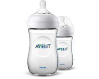 Набор бутылочек Philips AVENT Natural c силиконовой соской (1+ мес) 260 мл x 2 шт