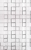 Perdea de duș "MALTA 2" negru/alb, 180x200
