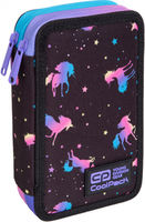 Пенал с 2 отделениями CoolPack с аксессуарами JUMPER "Dark Unicorn"