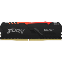 32GB DDR4-3600MHz  Kingston FURY Beast RGB (Kit of 2x16GB) (KF436C18BBAK2/32), CL18-22-22, 1.35V,Blk