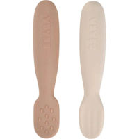 Seturi pentru hrănire bebelușilor Beaba B913593 Set 2 linguri silicon Praline/Clay