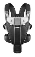 Marsupiu anatomic BabyBjorn Miracle Black-Silver cu pozitii multiple de purtare