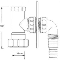 купить Адаптер для слива бытовой техники D. 32 HC14WM32  MCALPINE в Кишинёве