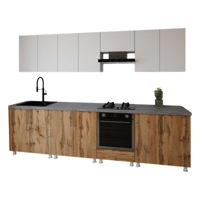 Мебель для кухни Smartex (30124) K3 300сm Alb+Stejar inchis