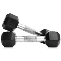 Гантель LivePro LP8005/2.5/BK Hex Rubber Dumbbell 2.5KGX2
