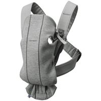 Marsupiu anatomic BabyBjorn Mini Light Grey cu pozitii multiple de purtare