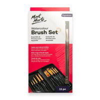 Набор для творчества Mont Marte BMHS0068 Set pensule acuarela in penar Signature, 11buc