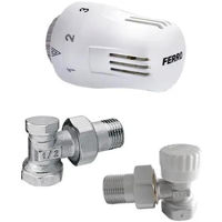 Supapă de închidere Ferro ZTM02 set robinet cu cap termostat + retur