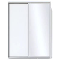 Dulap Fabrik Home Купе 1600 (1 зеркало + 1 ДСП ) белый ясень